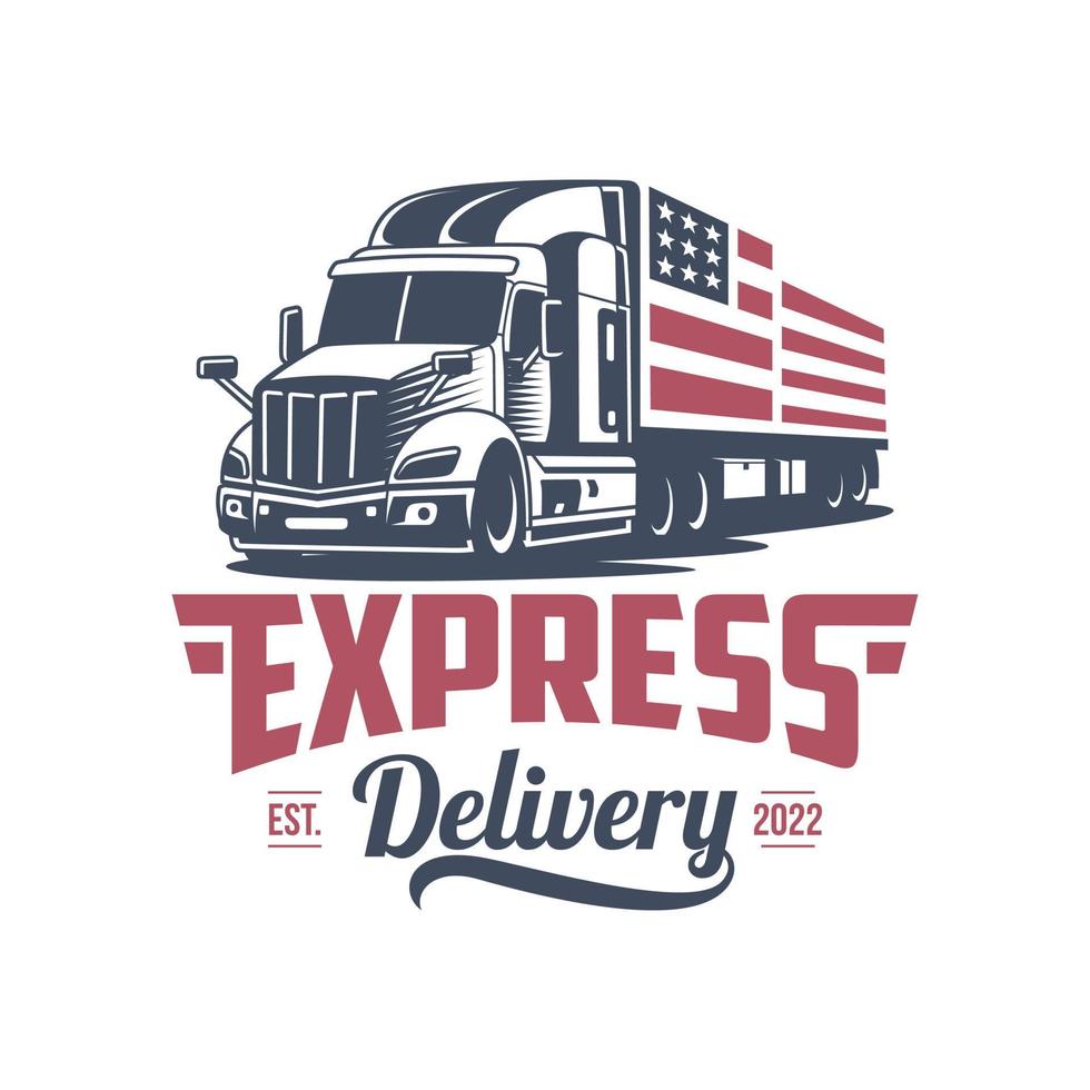 Truck logo template, Perfect logo for business related to automotive industry vector