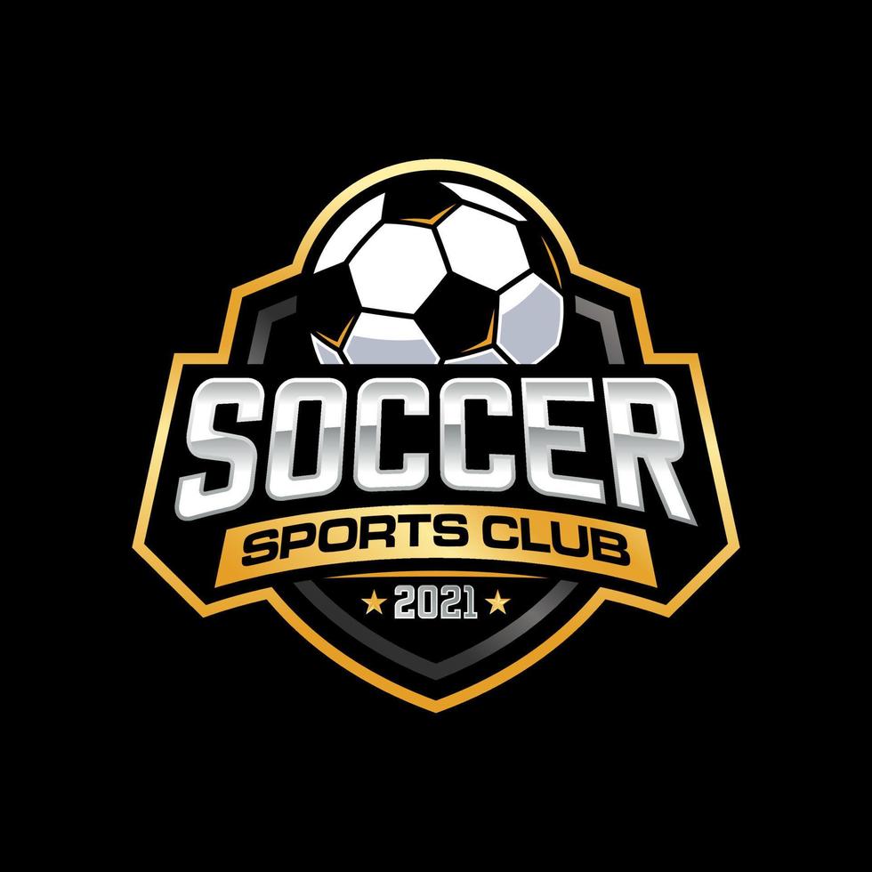 plantillas de diseño de logotipo de insignia de fútbol soccer. ilustración vectorial de identidad del equipo deportivo. vector