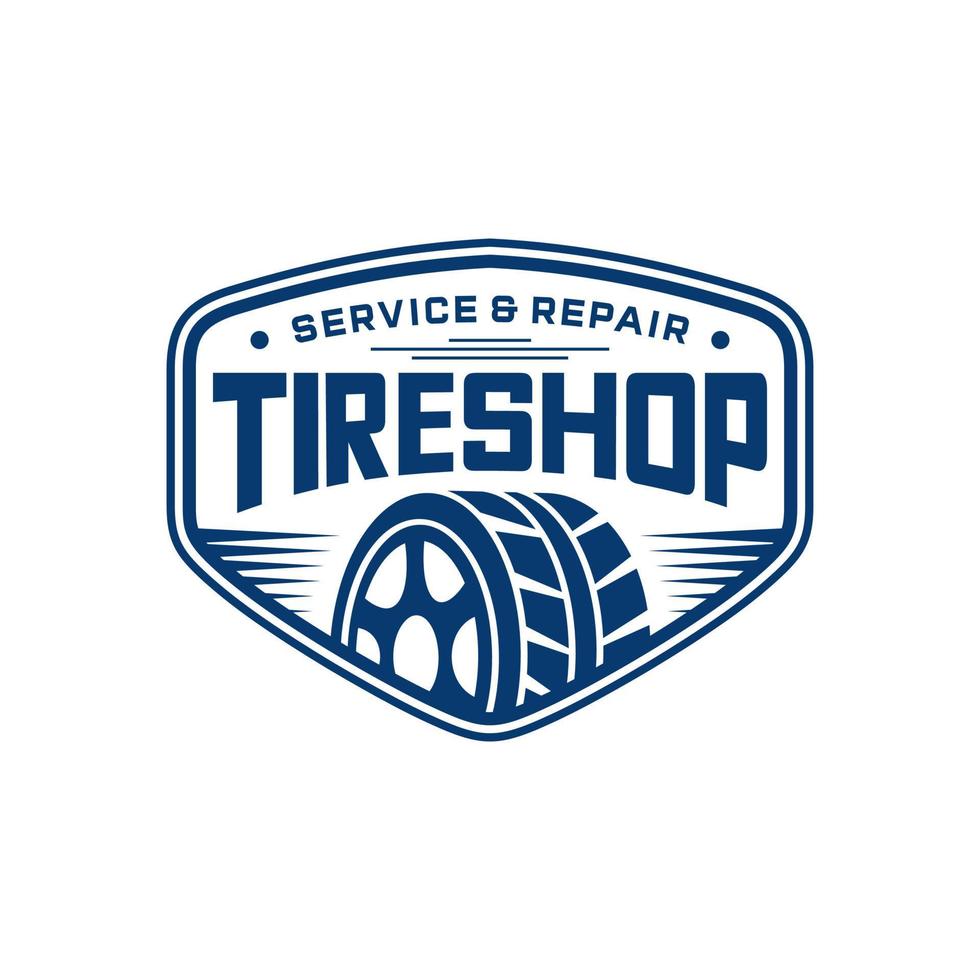 Tires logo design template, silhouette wheel vector illustration.