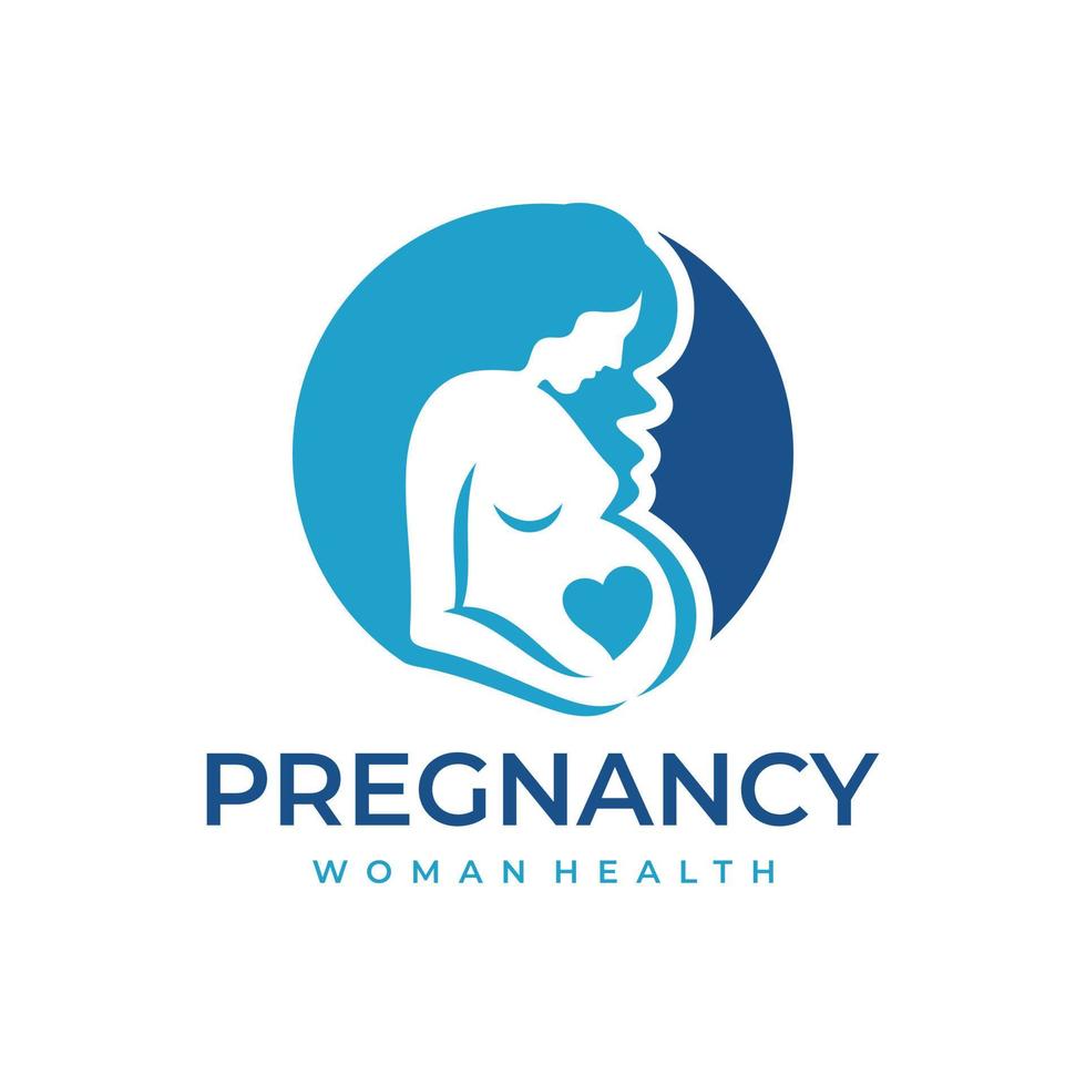 Pregnancy Pregnant Woman Maternal Logo Vector Icon Illustration