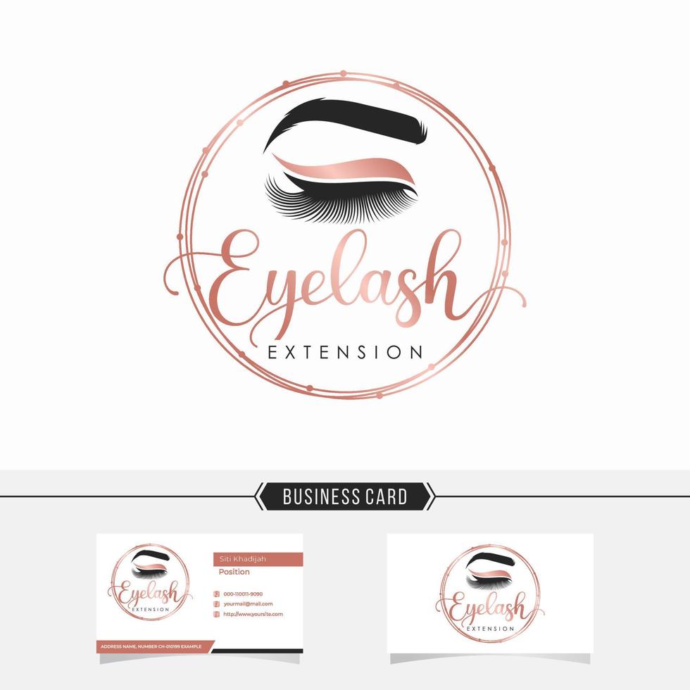 Luxury Beauty Eye Lashes Logo Vector Template