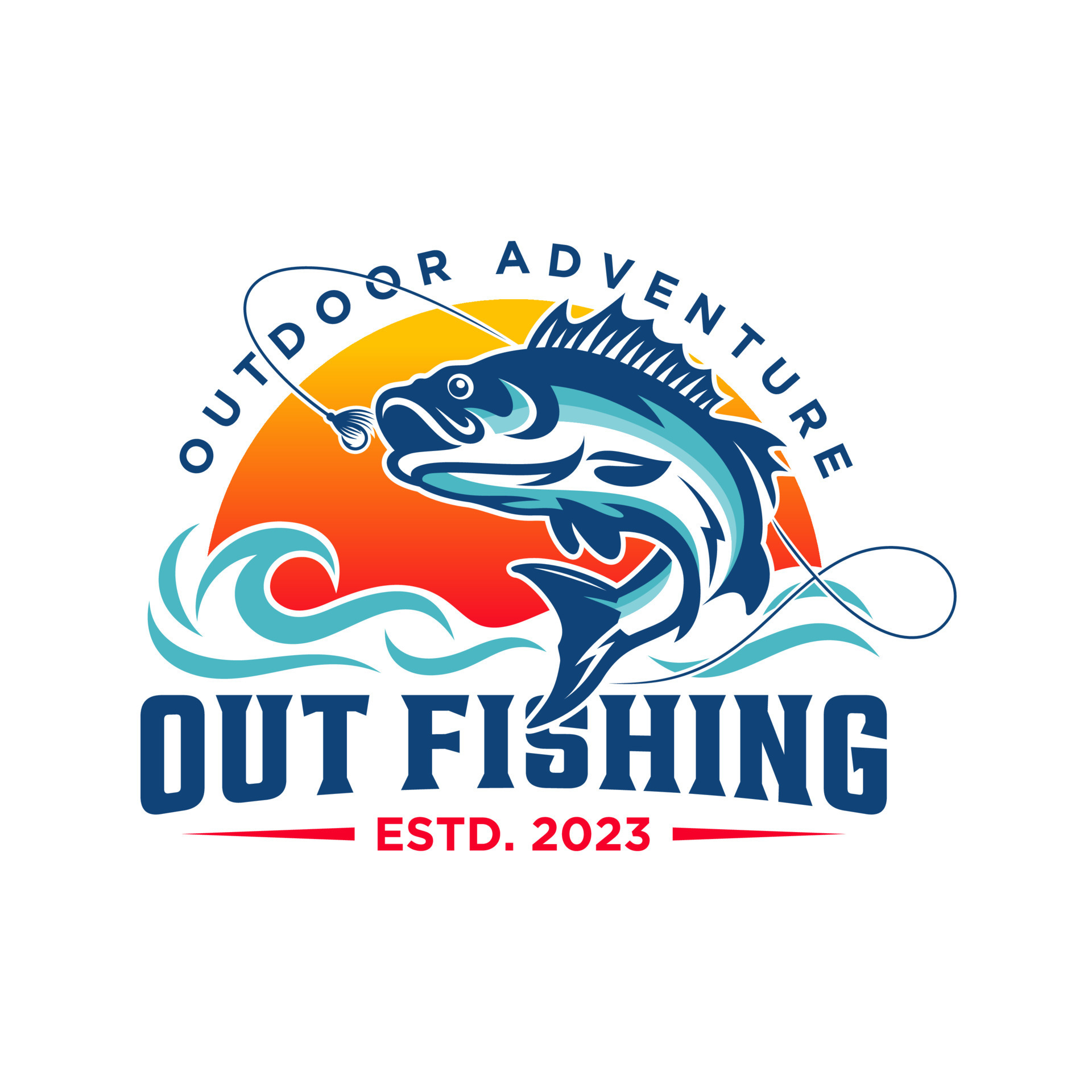 Fishing logo design template illustration. Sport fishing Logo 17503981  Vector Art at Vecteezy