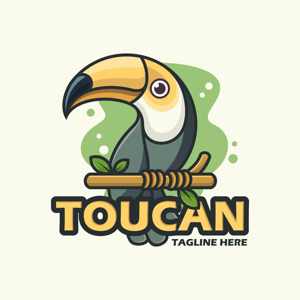 Beautiful Toucan Bird Logo Design Vector Template