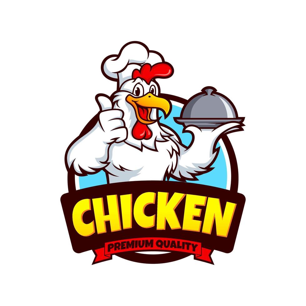 plantilla de logotipo de restaurante de pollo frito vector