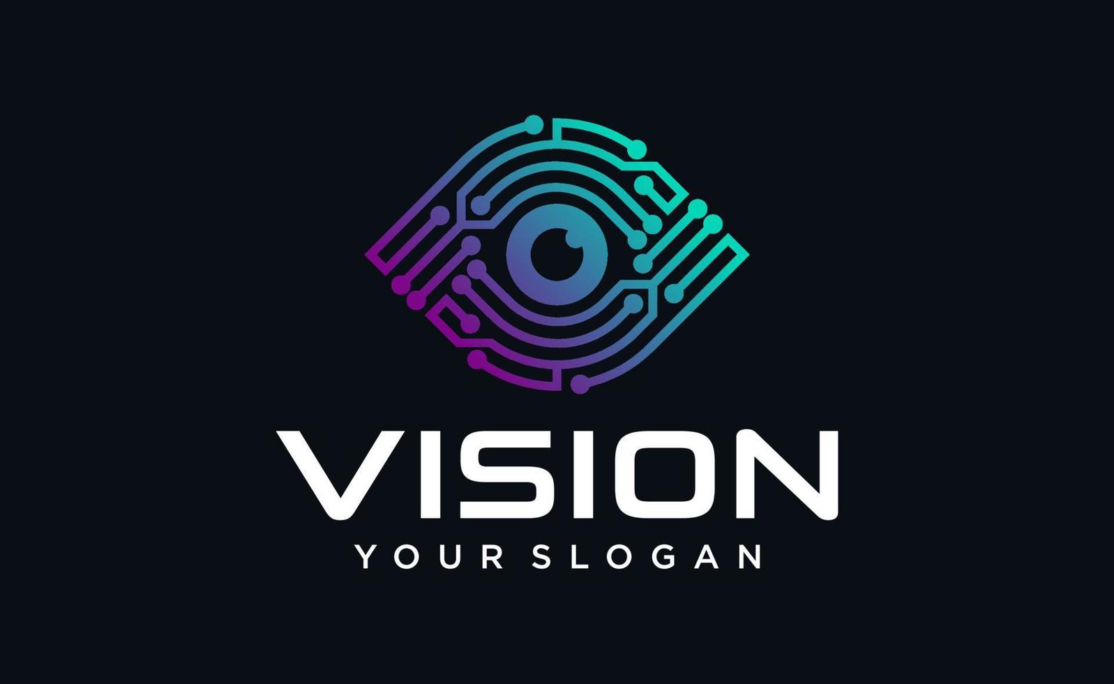 Eye Logo design vector template. Colorful media icon. Vision Logotype concept idea.