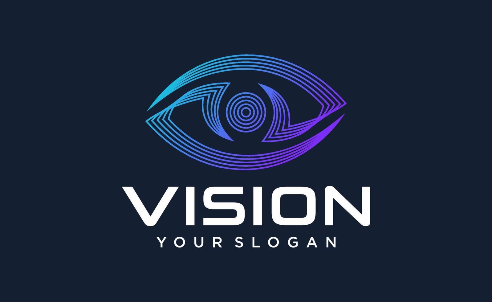 Eye Logo design vector template. Colorful media icon. Vision Logotype concept idea.