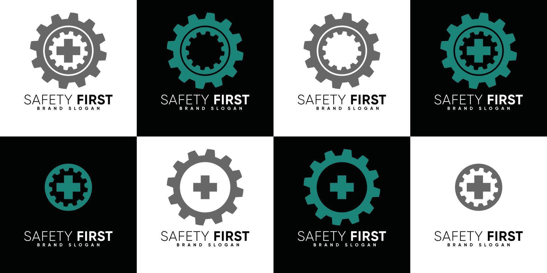 Safety first logo vector