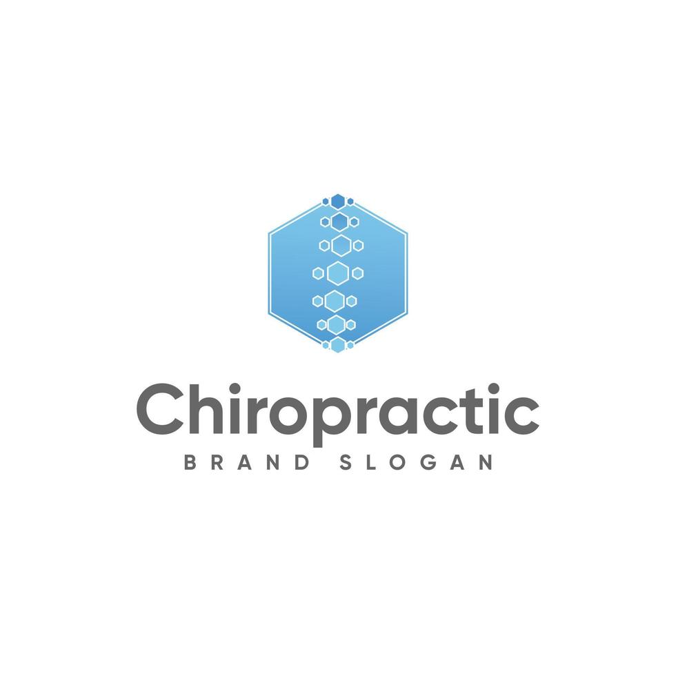 Chiropractic logo with modern design premium vector
