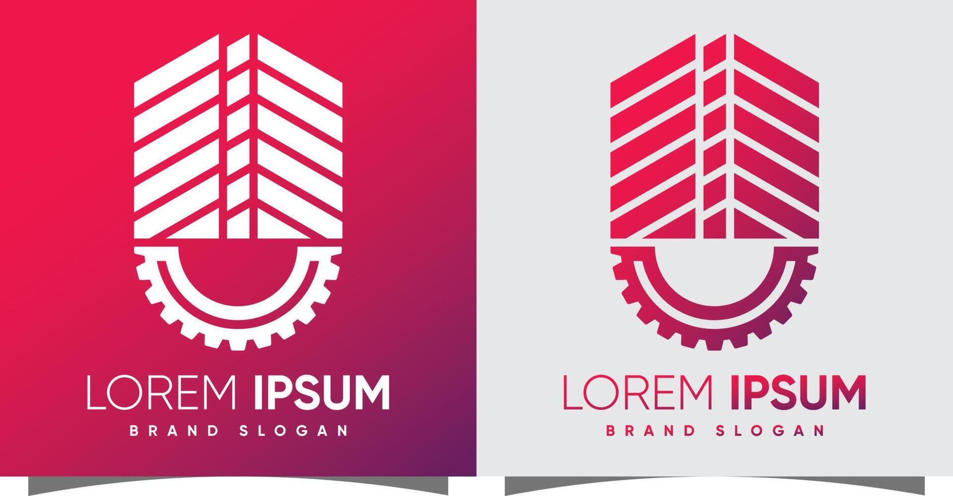 logotipo de construcción con vector premium de estilo moderno creativo