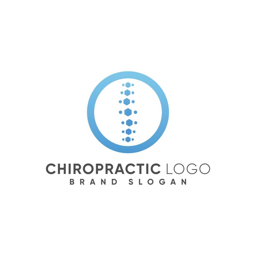 Chiropractic logo with modern design premium vector