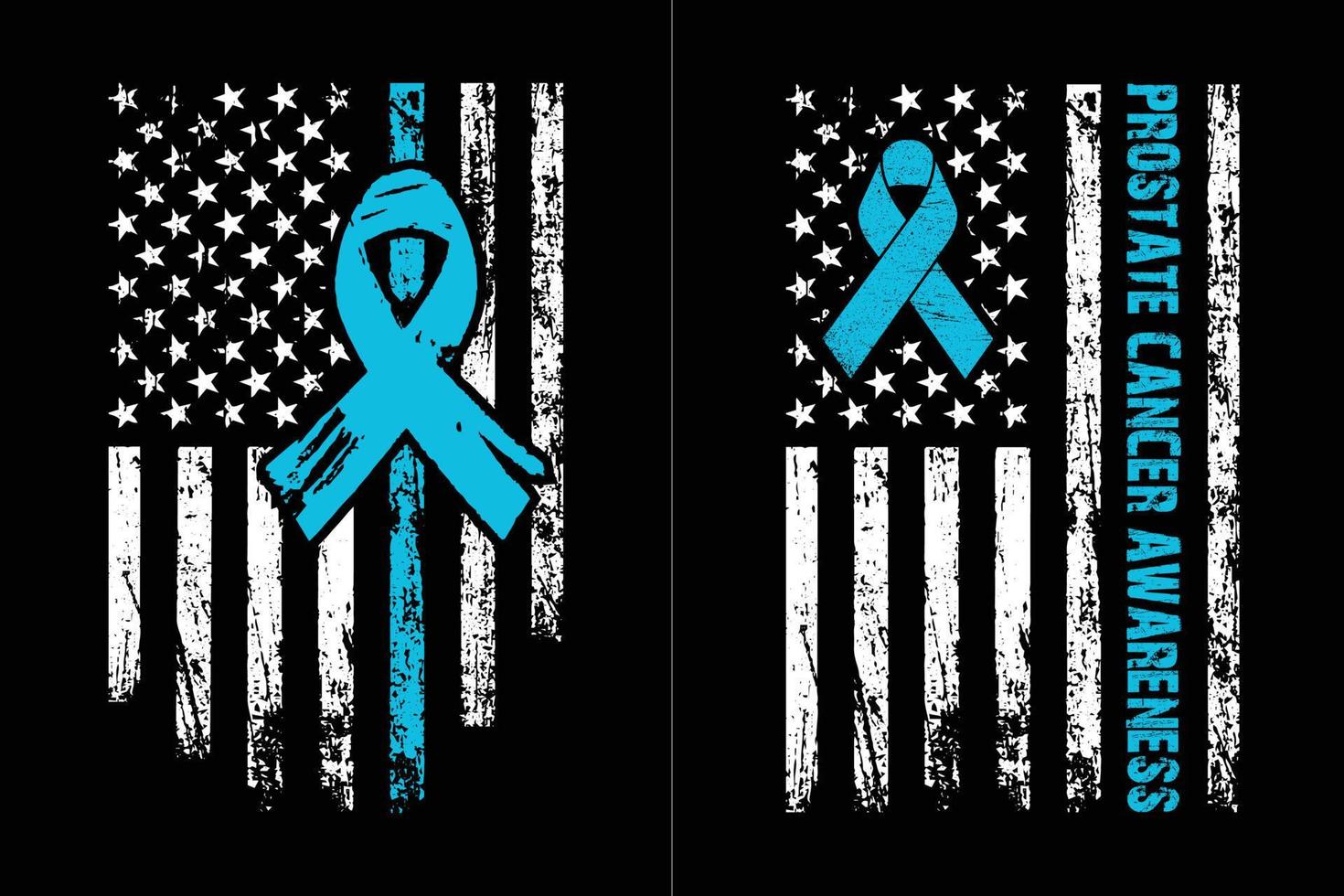 USA Flag Prostate Cancer Awareness Design vector