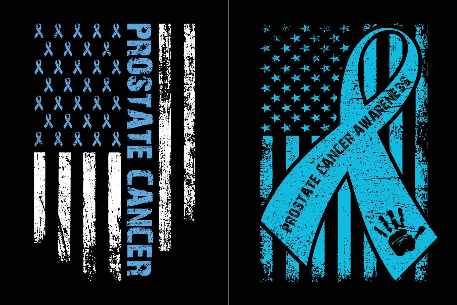 Prostate Cancer Awareness Ribbon Design vector