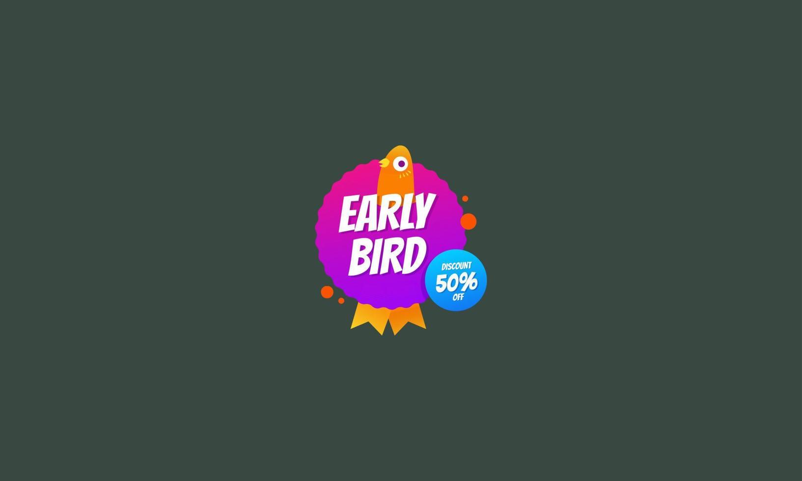 early bird vector illustration flat design