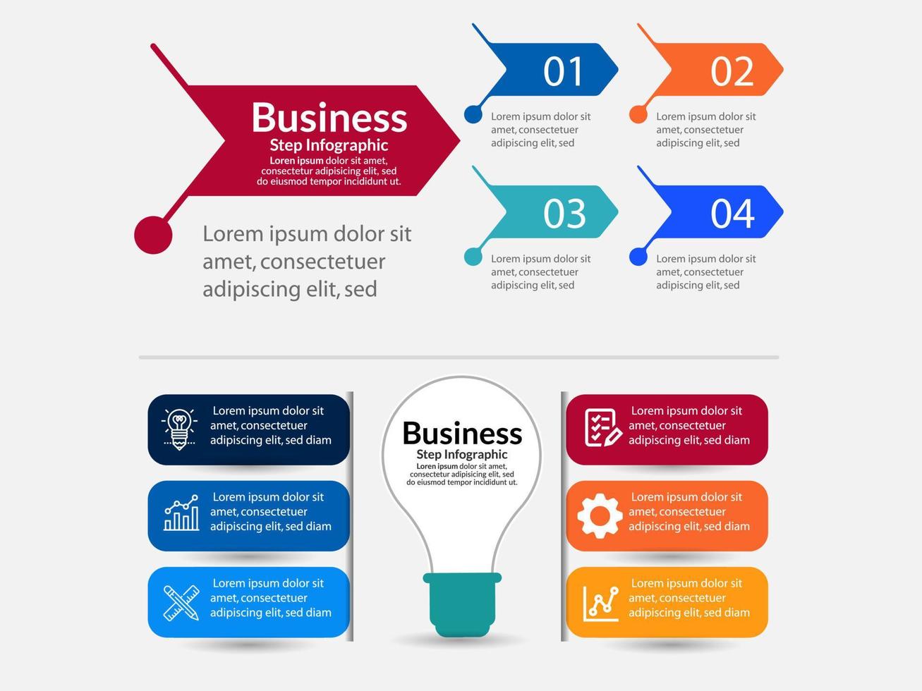 business infographic template design. Realistic circle diagram infographic. modern Business annual report data visualization. Flat timeline infographic presentation element. vector