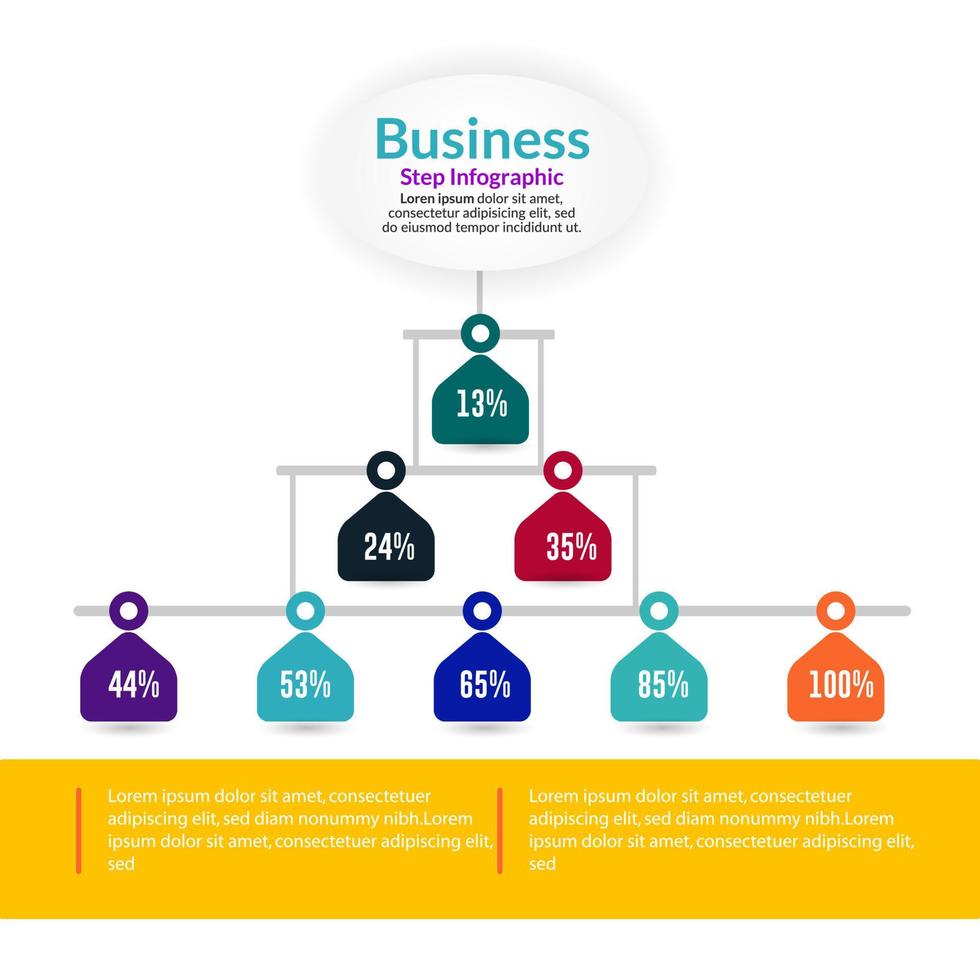 business infographic template design. Realistic circle diagram infographic. modern Business annual report data visualization. Flat timeline infographic presentation element. vector