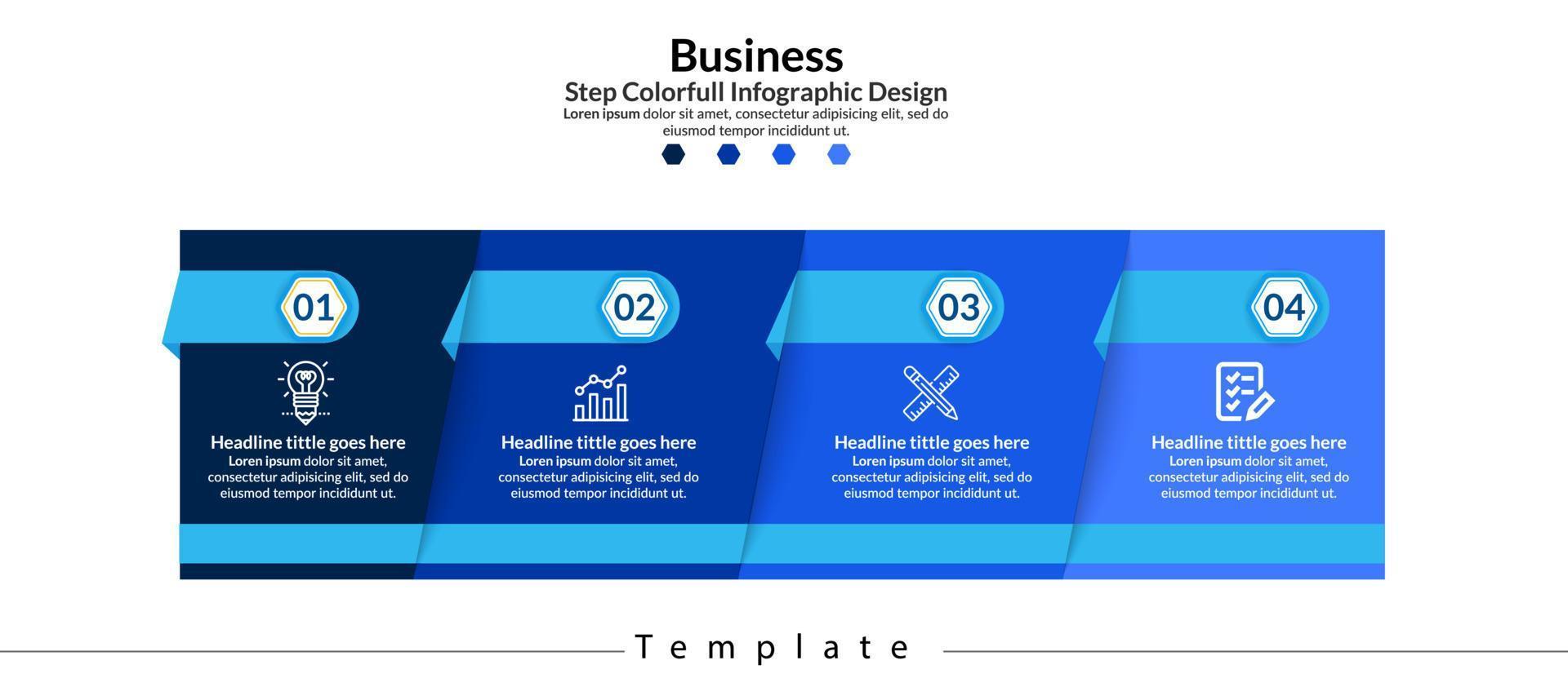 diseño de plantilla de infografía empresarial. infografía de diagrama de círculo realista. visualización de datos de informes anuales de negocios modernos. elemento de presentación de infografía de línea de tiempo plana. vector