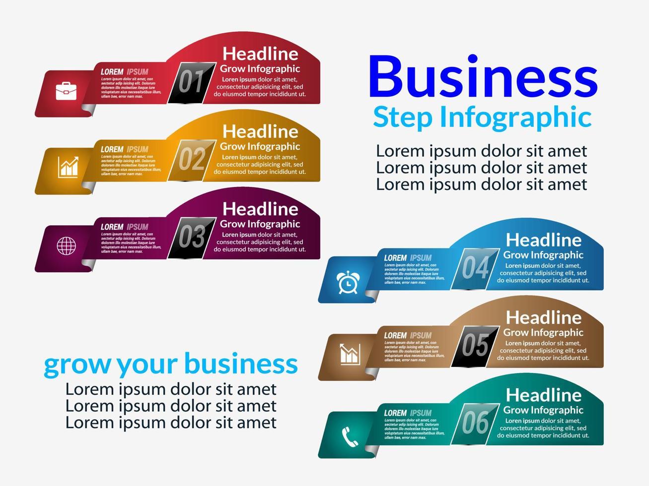 diseño de plantilla de infografía empresarial. infografía de diagrama de círculo realista. visualización de datos de informes anuales de negocios modernos. elemento de presentación de infografía de línea de tiempo plana. vector