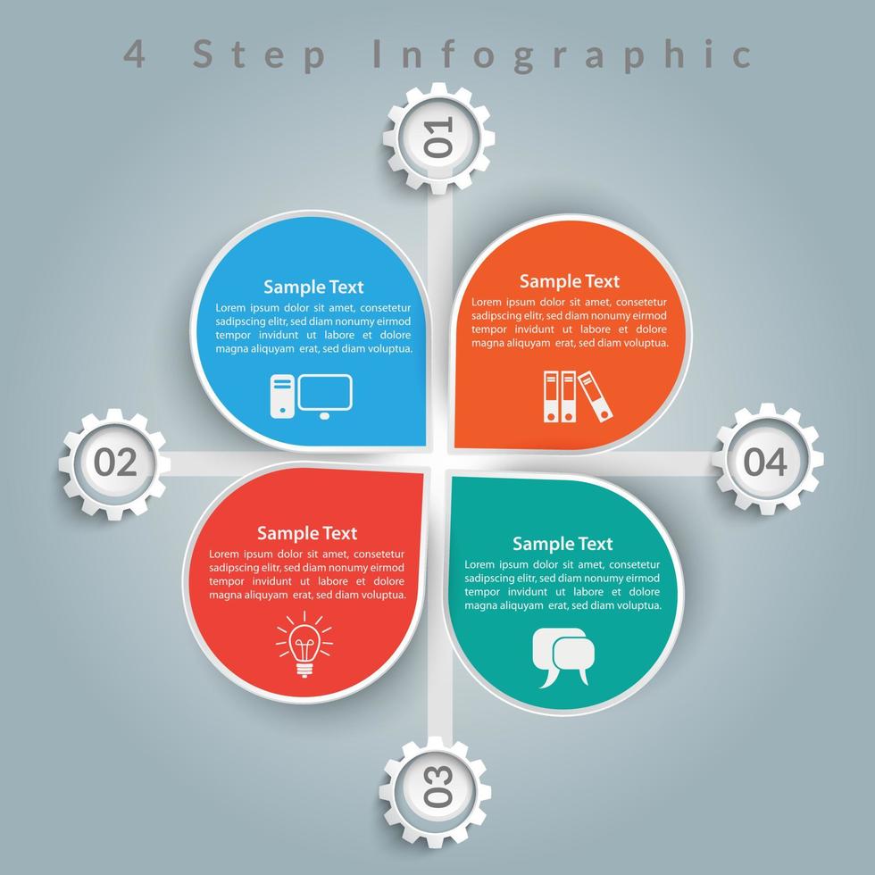 diseño de plantilla de infografía empresarial. infografía de diagrama de círculo realista. visualización de datos de informes anuales de negocios modernos. elemento de presentación de infografía de línea de tiempo plana. vector