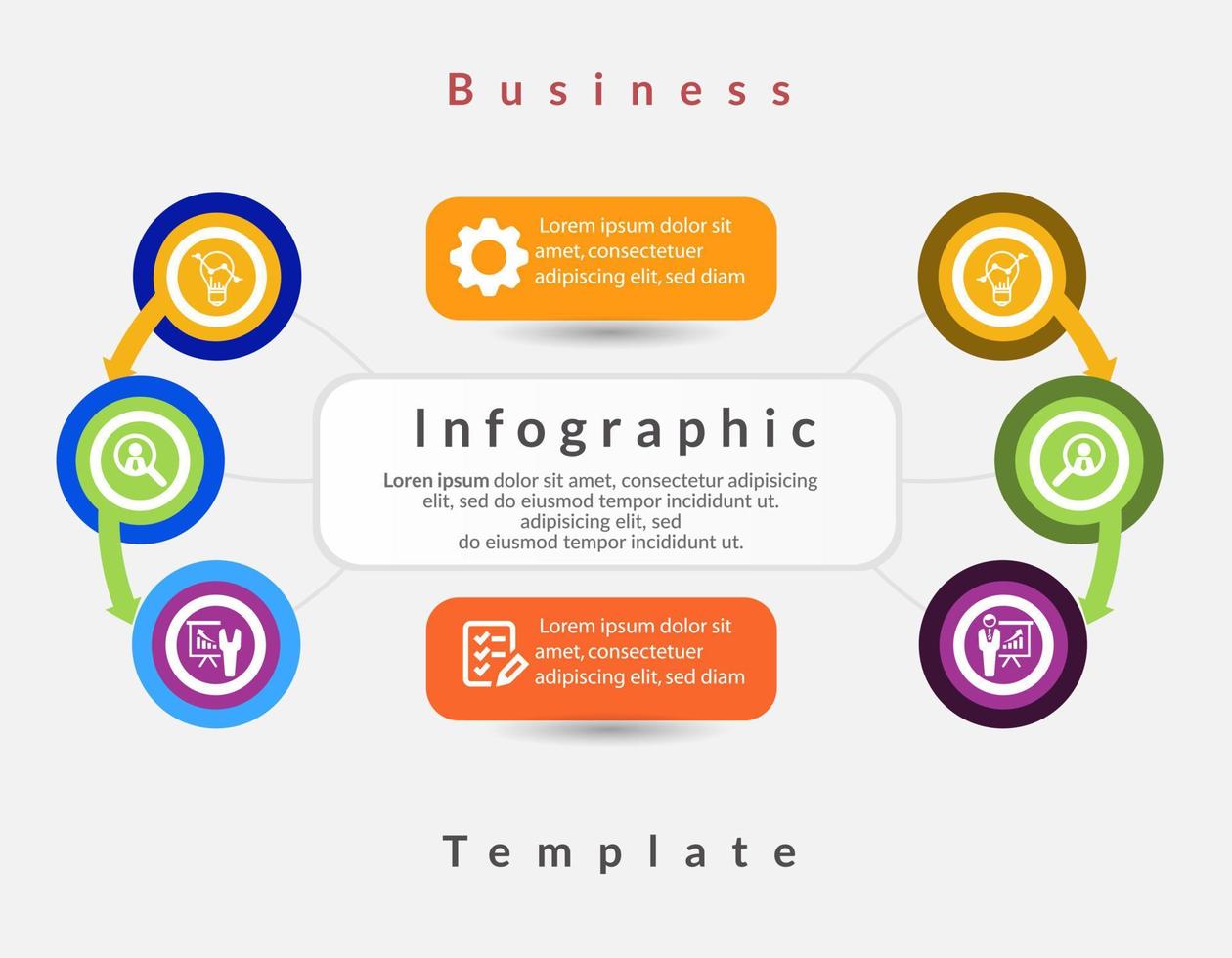 business infographic template design. Realistic circle diagram infographic. modern Business annual report data visualization. Flat timeline infographic presentation element. vector