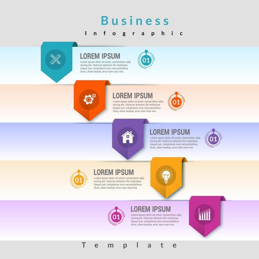 diseño de plantilla de infografía empresarial. infografía de diagrama de círculo realista. visualización de datos de informes anuales de negocios modernos. elemento de presentación de infografía de línea de tiempo plana. vector