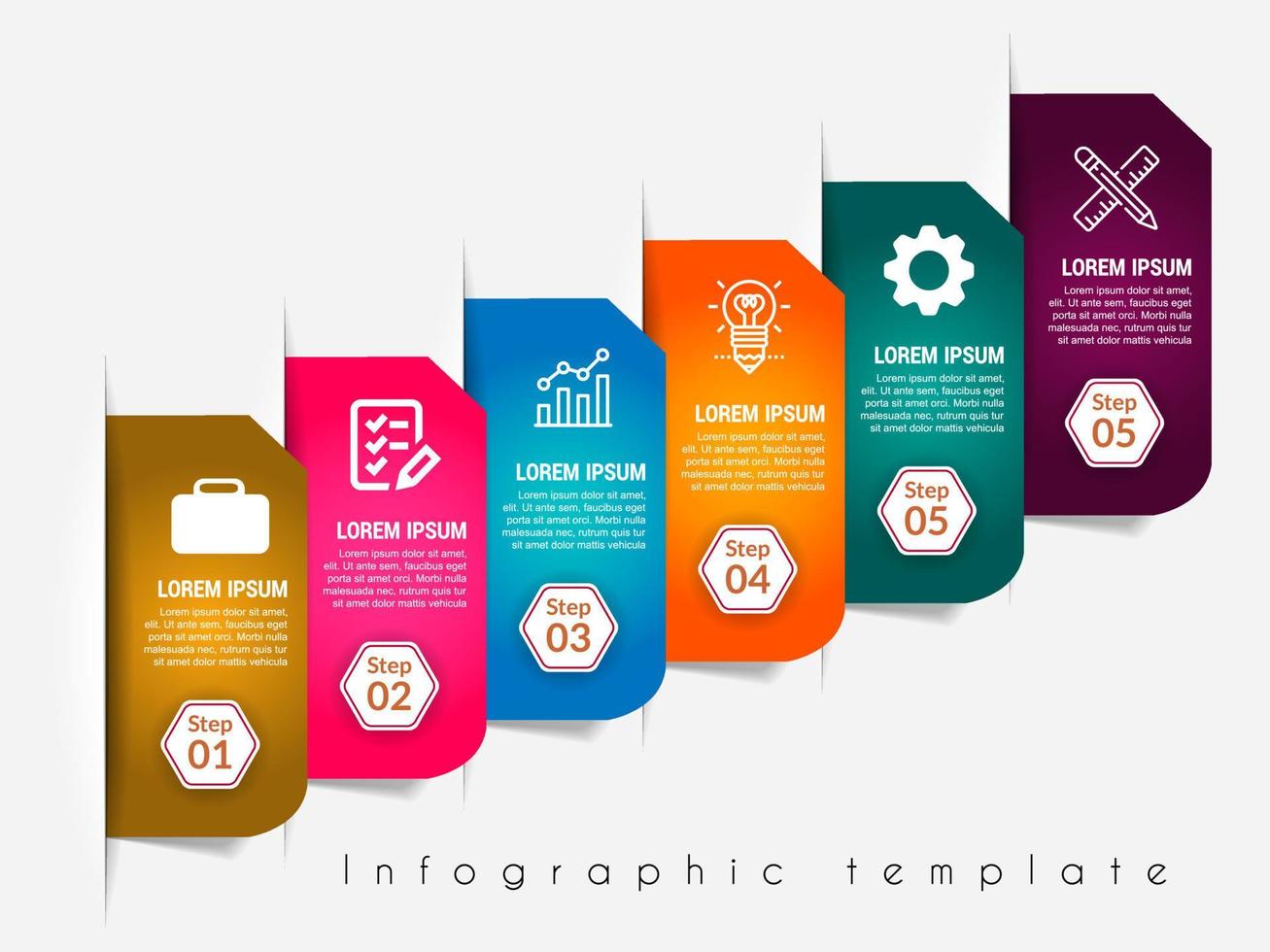 diseño de plantilla de infografía empresarial. infografía de diagrama de círculo realista. visualización de datos de informes anuales de negocios modernos. elemento de presentación de infografía de línea de tiempo plana. vector