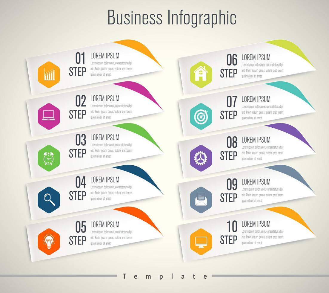 diseño de plantilla de infografía empresarial. infografía de diagrama de círculo realista. visualización de datos de informes anuales de negocios modernos. elemento de presentación de infografía de línea de tiempo plana. vector