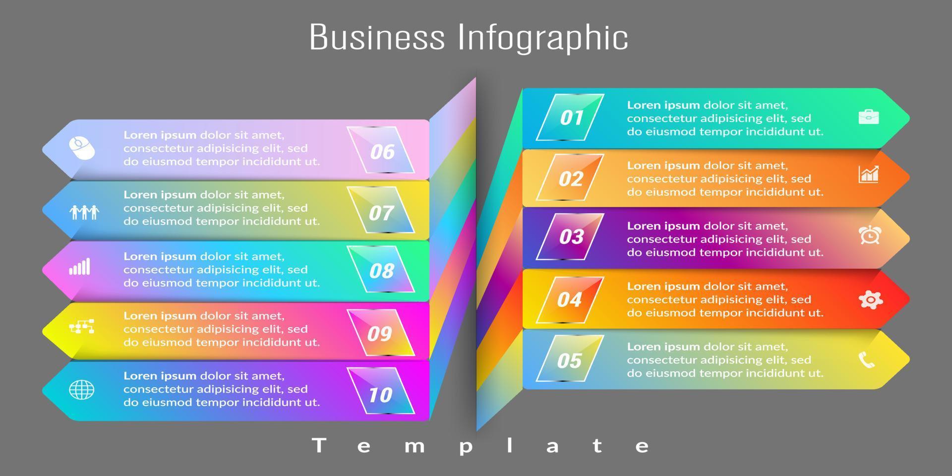 diseño de plantilla de infografía empresarial. infografía de diagrama de círculo realista. visualización de datos de informes anuales de negocios modernos. elemento de presentación de infografía de línea de tiempo plana. vector