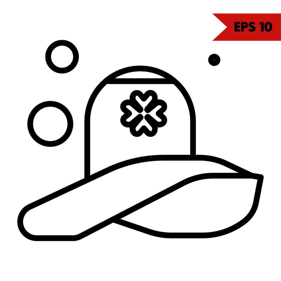 Illustration of magician hat line icon vector