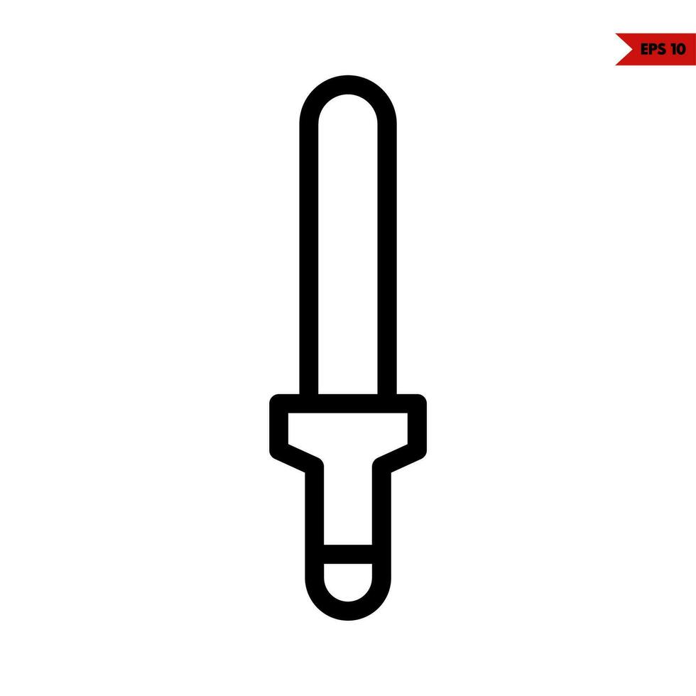 ilustración de icono de línea de cuchillo vector