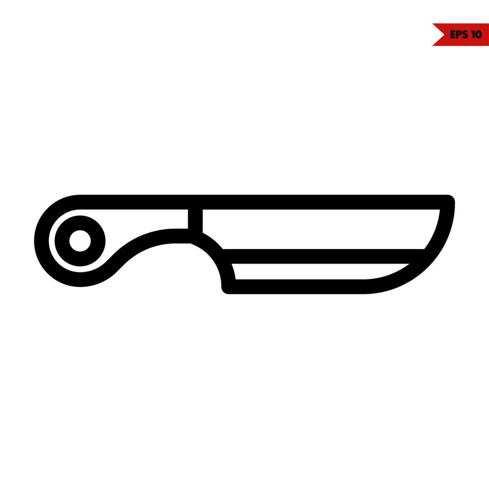 ilustración de icono de línea de cuchillo vector