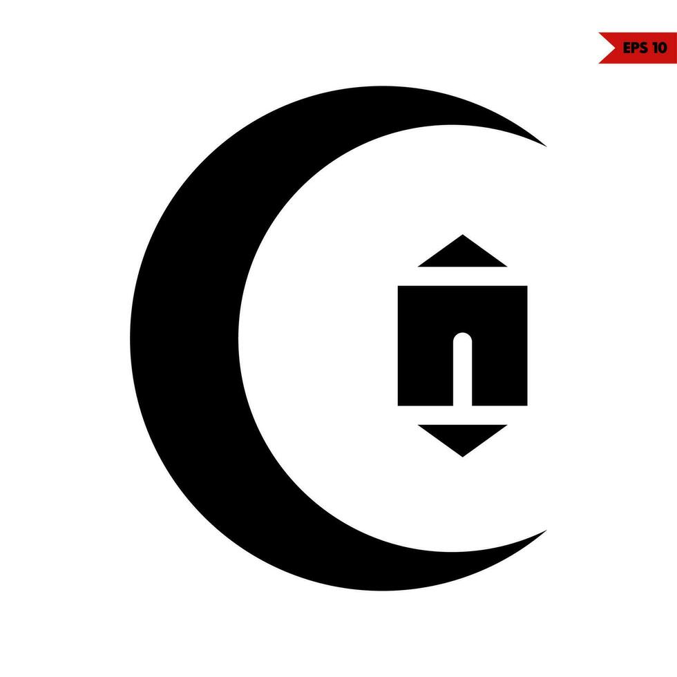 ilustration of eid glyph icon vector