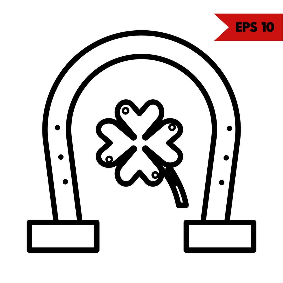 Illustration of magnets line icon vector
