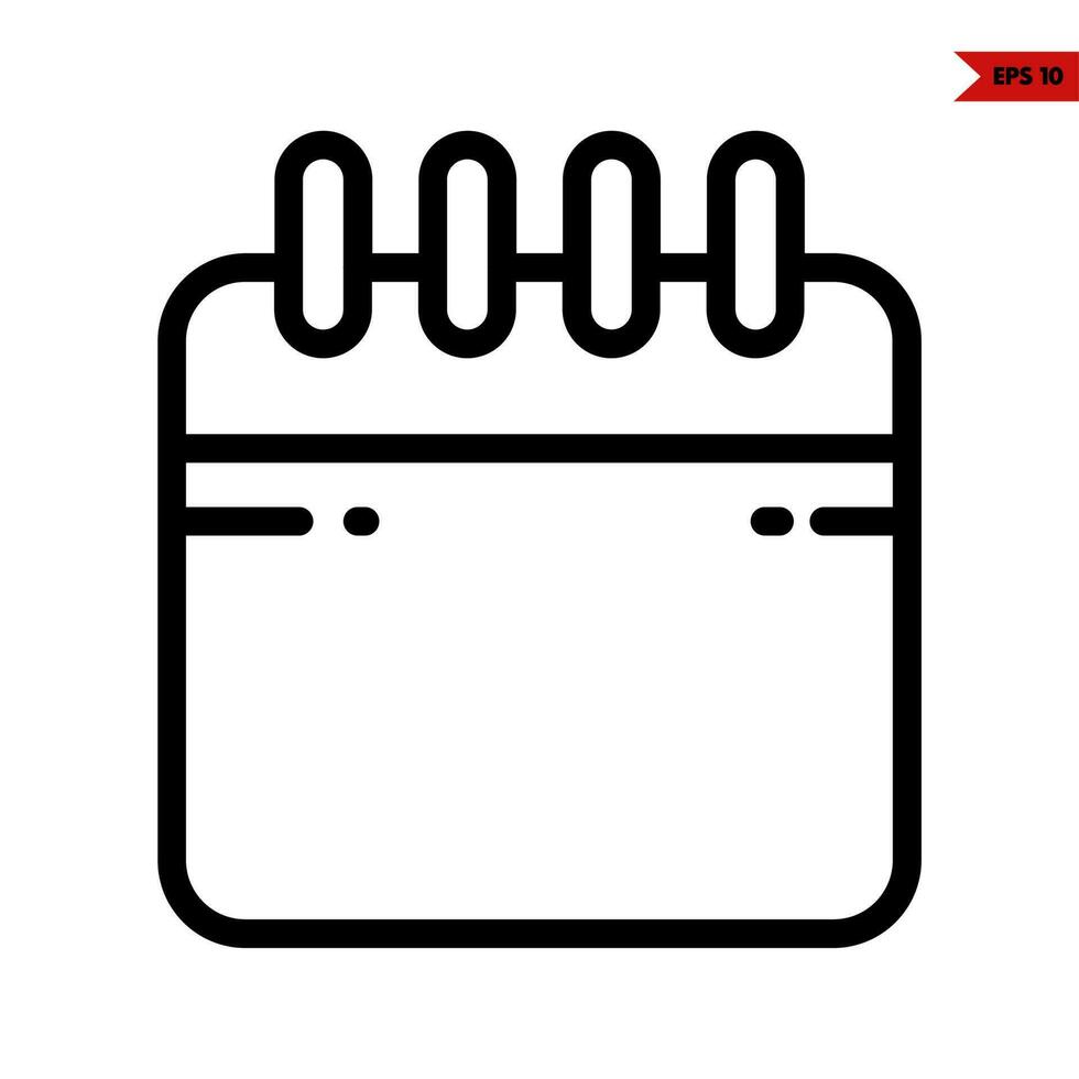 ilustration of calender line icon vector