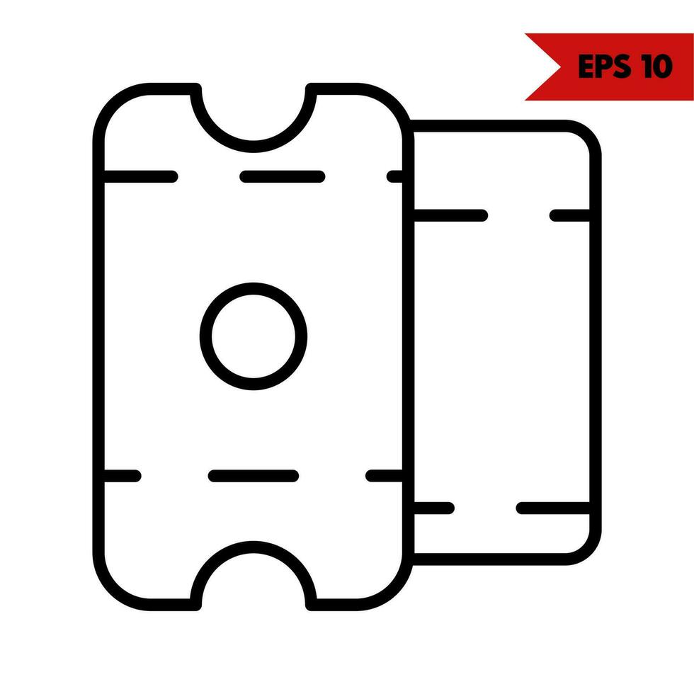Illustration of notes line icon vector
