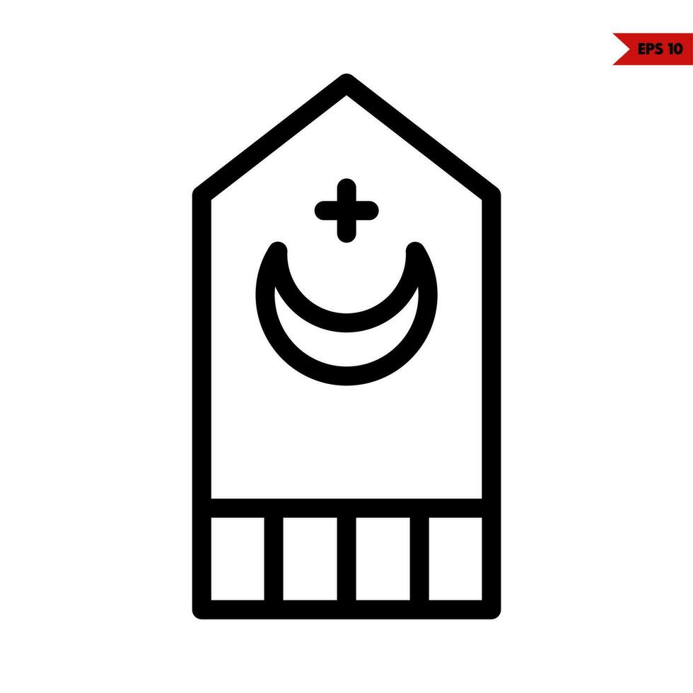 ilustration of mosque line icon vector
