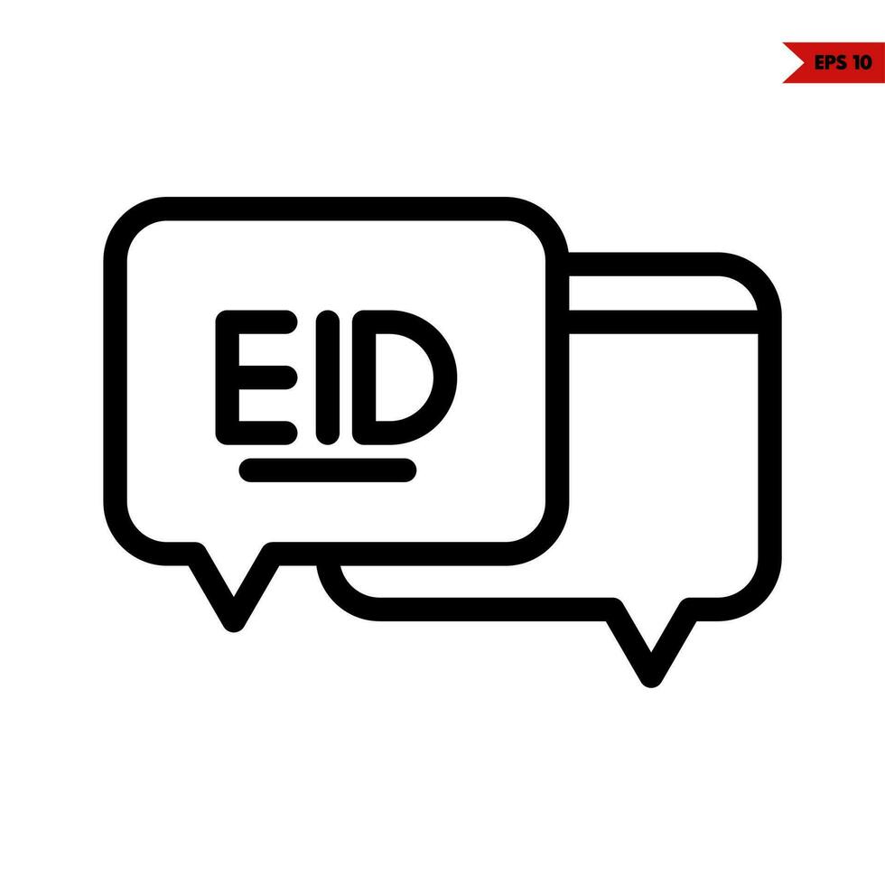 ilustración del icono de la línea eid vector