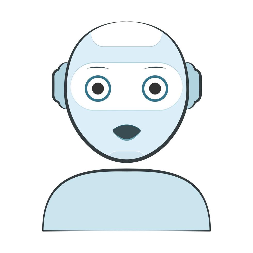 Modern Artificial intelligence robot symbol icon. Vector illustration ...