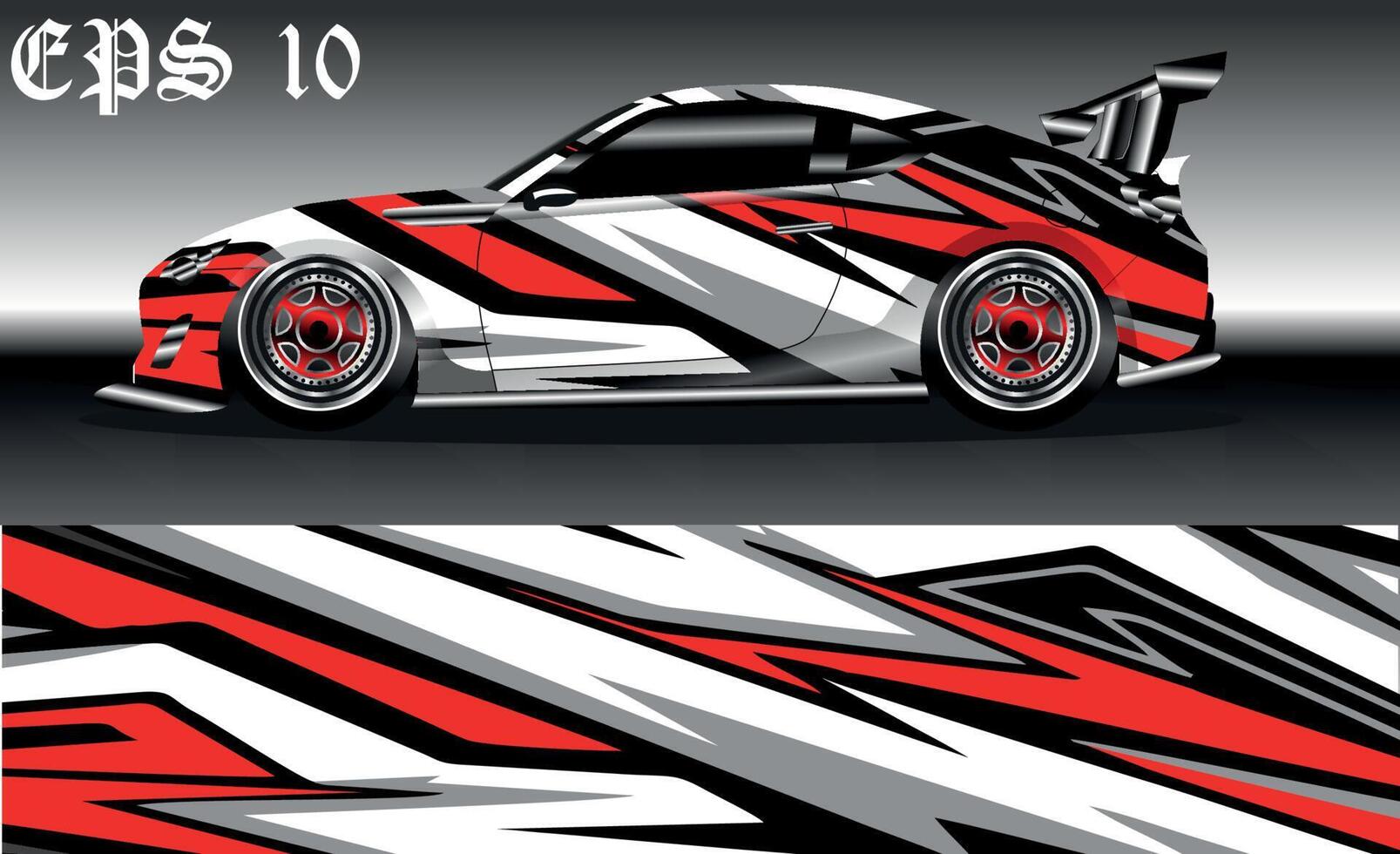 car wrap abstract racing graphic background for vinyl wrap vector