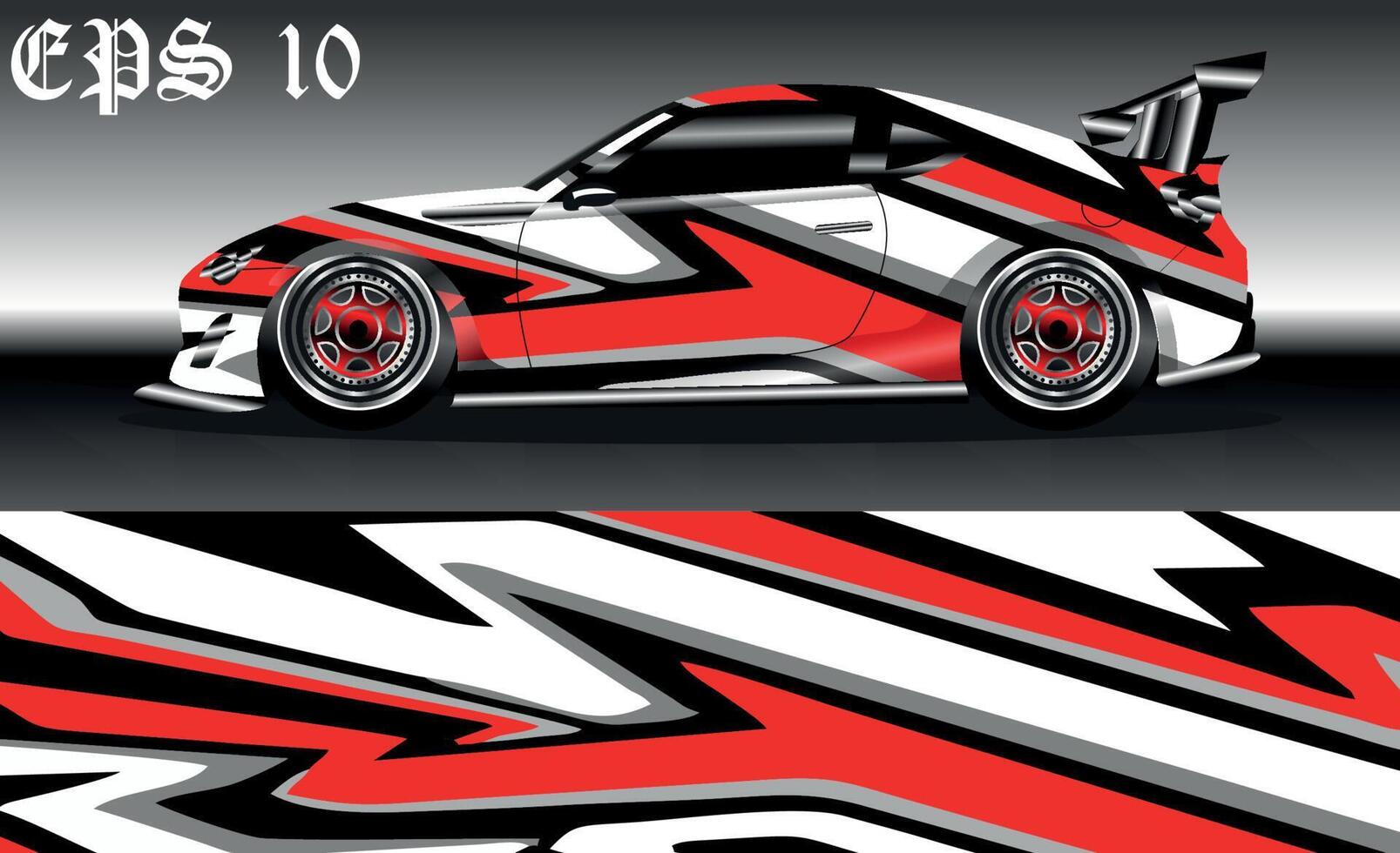 car wrap abstract racing graphic background for vinyl wrap vector