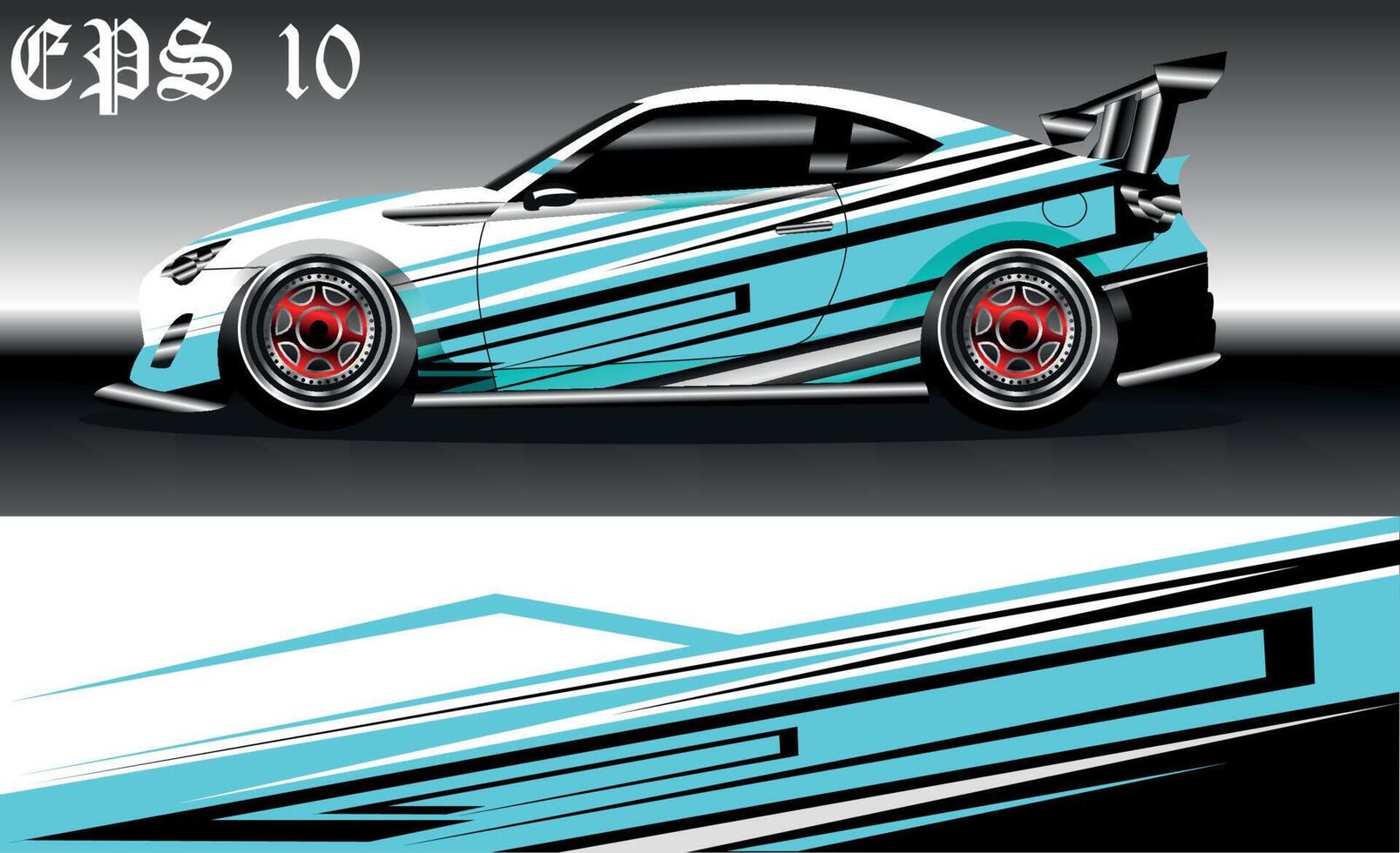 car wrap abstract racing graphic background for vinyl wrap vector