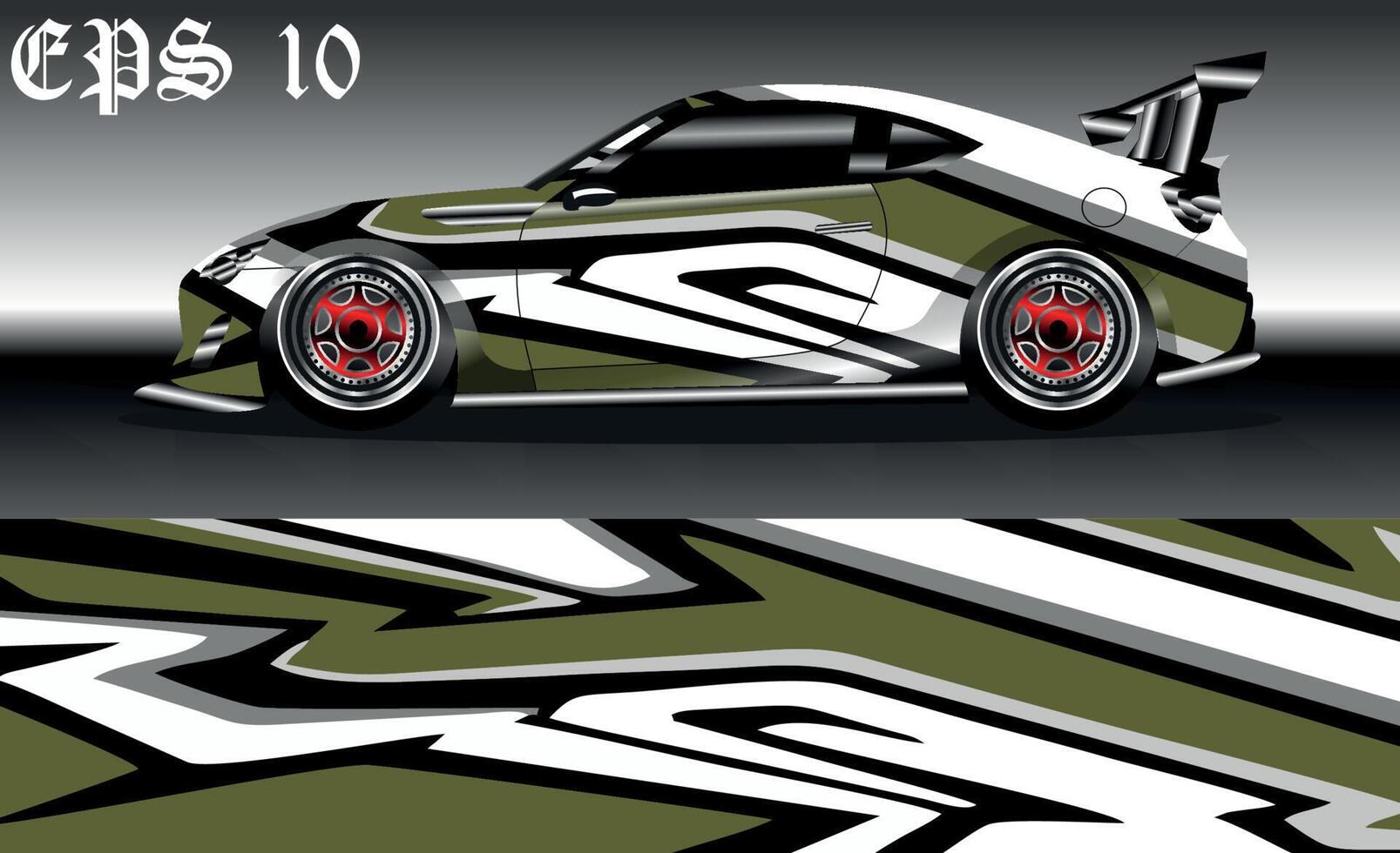 car wrap abstract racing graphic background for vinyl wrap vector