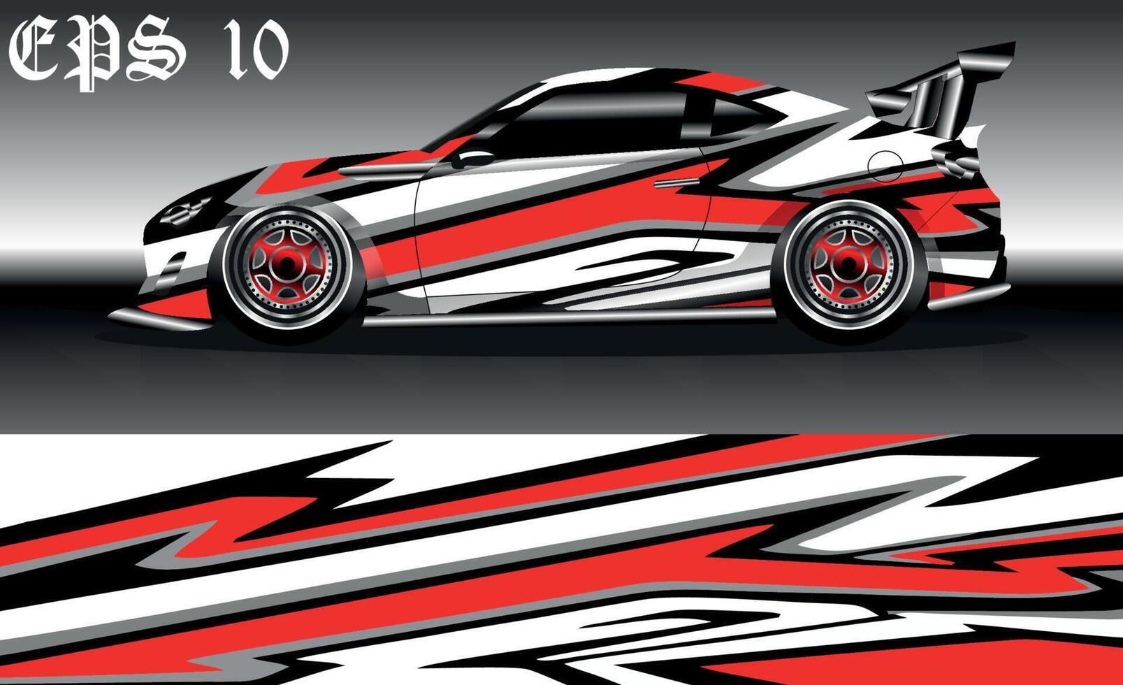 car wrap abstract racing graphic background for vinyl wrap vector