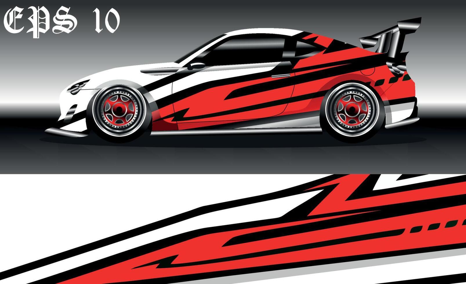 car wrap abstract racing graphic background for vinyl wrap vector