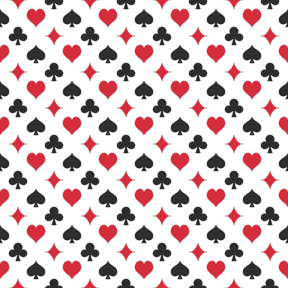 Poker Geometric Colored Seamless Pattern - Gambling vector modern background