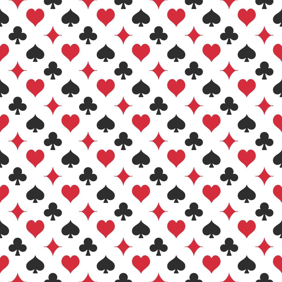 Poker Geometric Colored Seamless Pattern - Gambling vector modern background