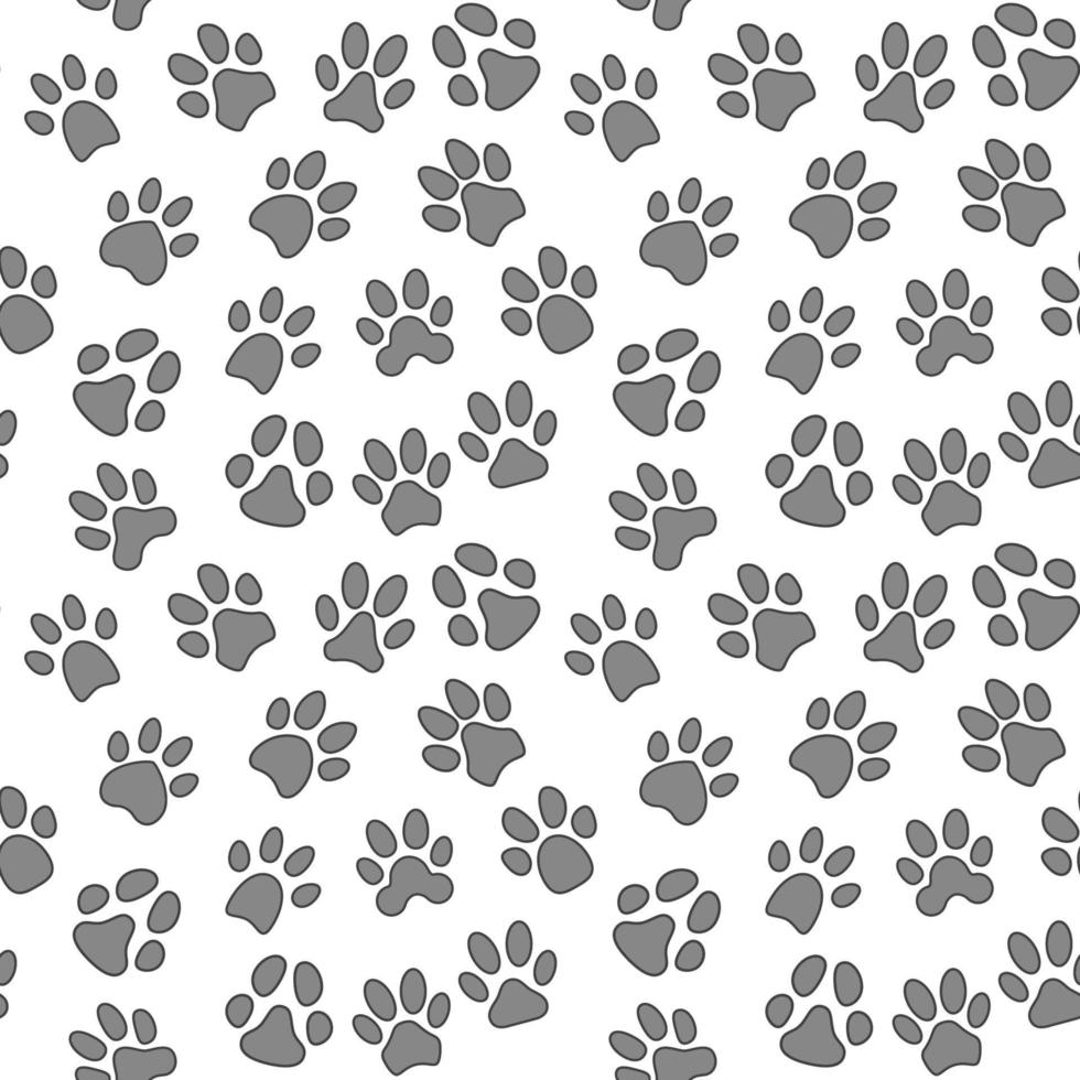 concepto de patrón de huellas de animales vectoriales fondo transparente vector