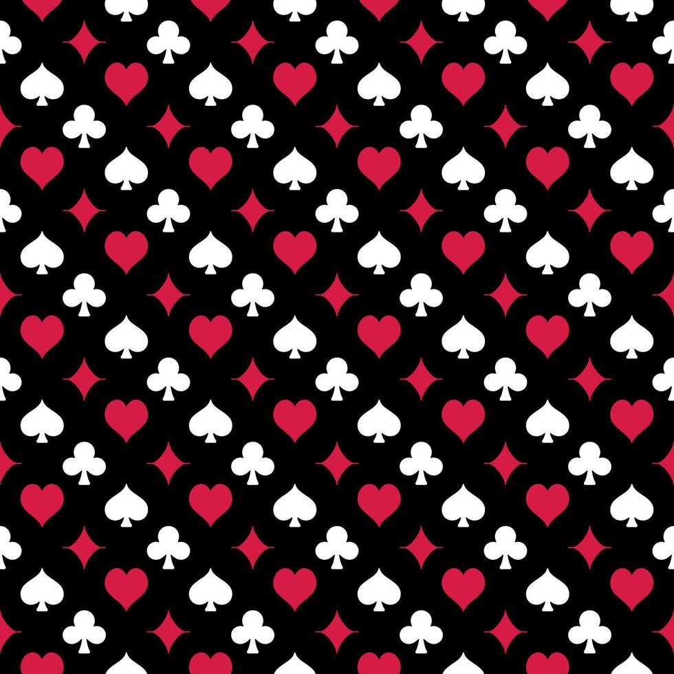 Vector Playing Card Suits Modern Geometric Seamless Pattern