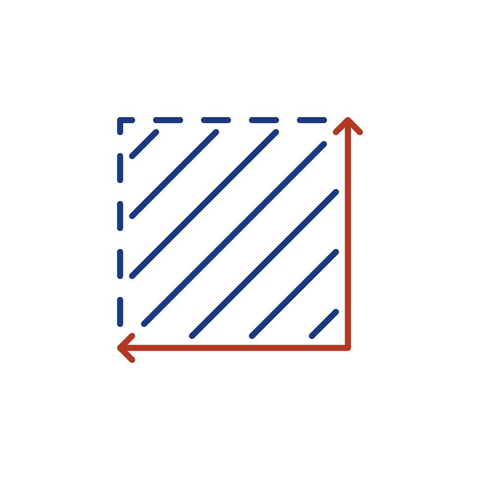 Right angle vector Square concept colored icon or symbol