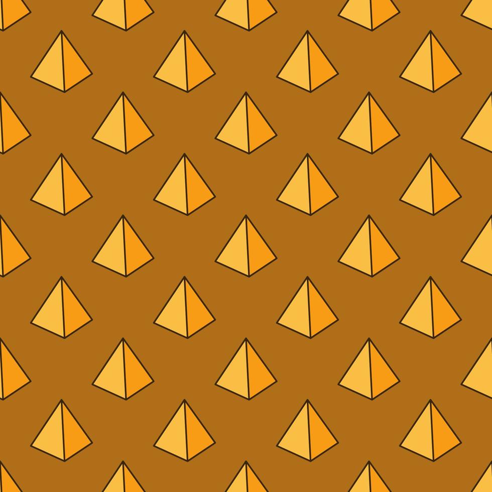 Pyramid vector Egypt History creative yellow seamless pattern