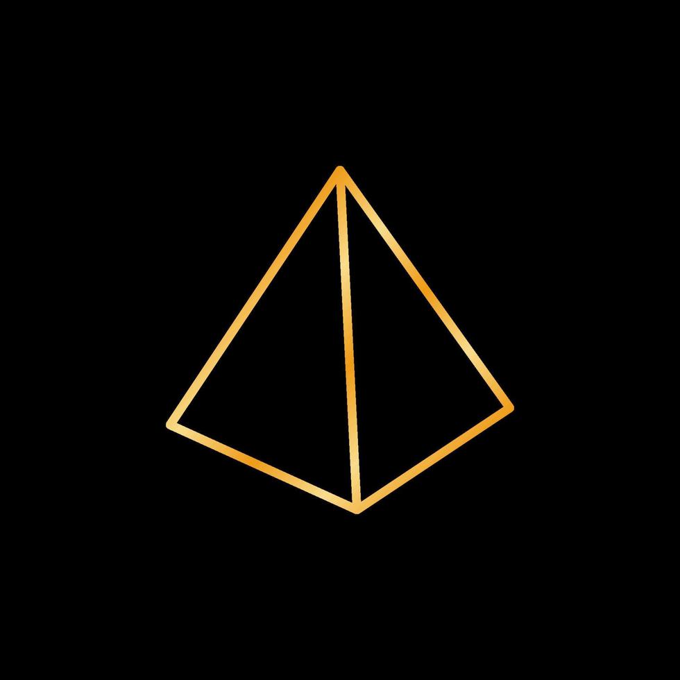 Pyramid vector concept colorful icon in thin line style